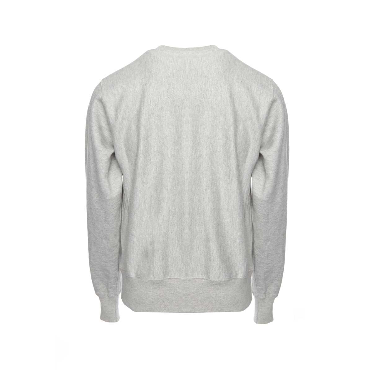 Champion Reverse Weave Crew Pullover Varsity Logo Grey