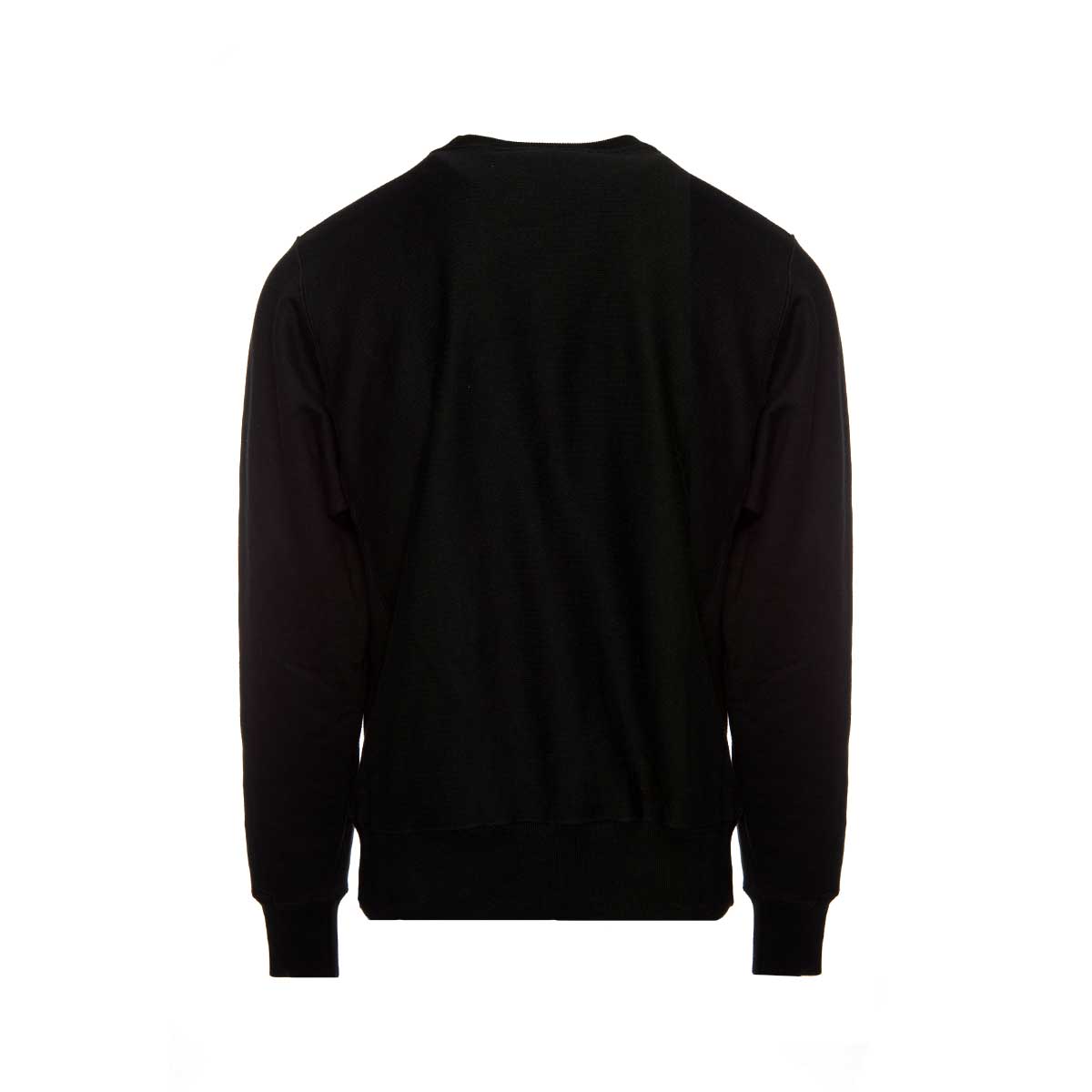 Champion Reverse Weave Crew Pullover Varsity Logo Black