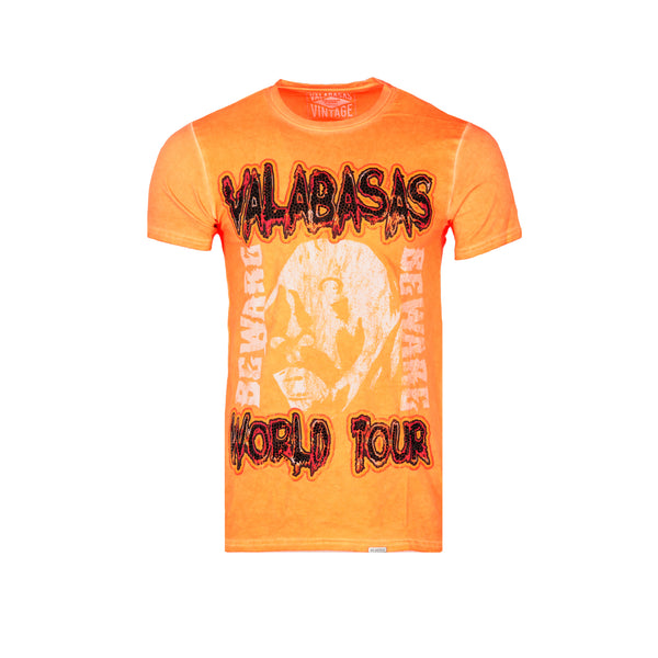 Valabasas Be Ware Vintage Orange Men's Graphic SS Tee