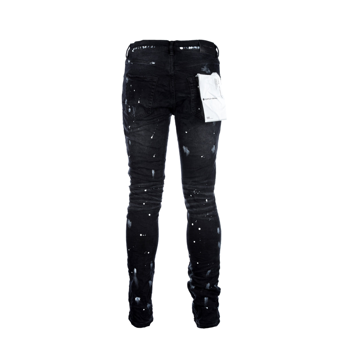 Purple Brand P001 - Black Resin Knee Slit Men's Jean