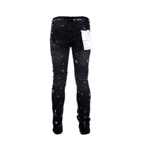 Purple Brand P001 - Black Resin Knee Slit Men's Jean