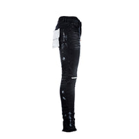 Purple Brand P001 - Black Resin Knee Slit Men's Jean
