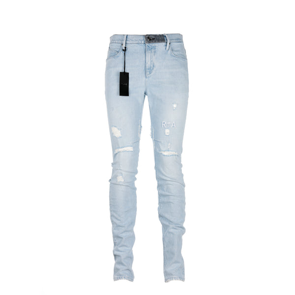 RtA Brand Bryant Light Blue Logo Men's Designer Jeans