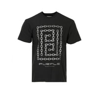 Purple Brand Textured Jersey Chain Men's SS Tee Black