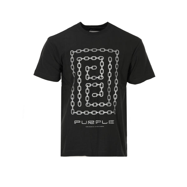 Purple Brand Textured Jersey Chain Men's SS Tee Black