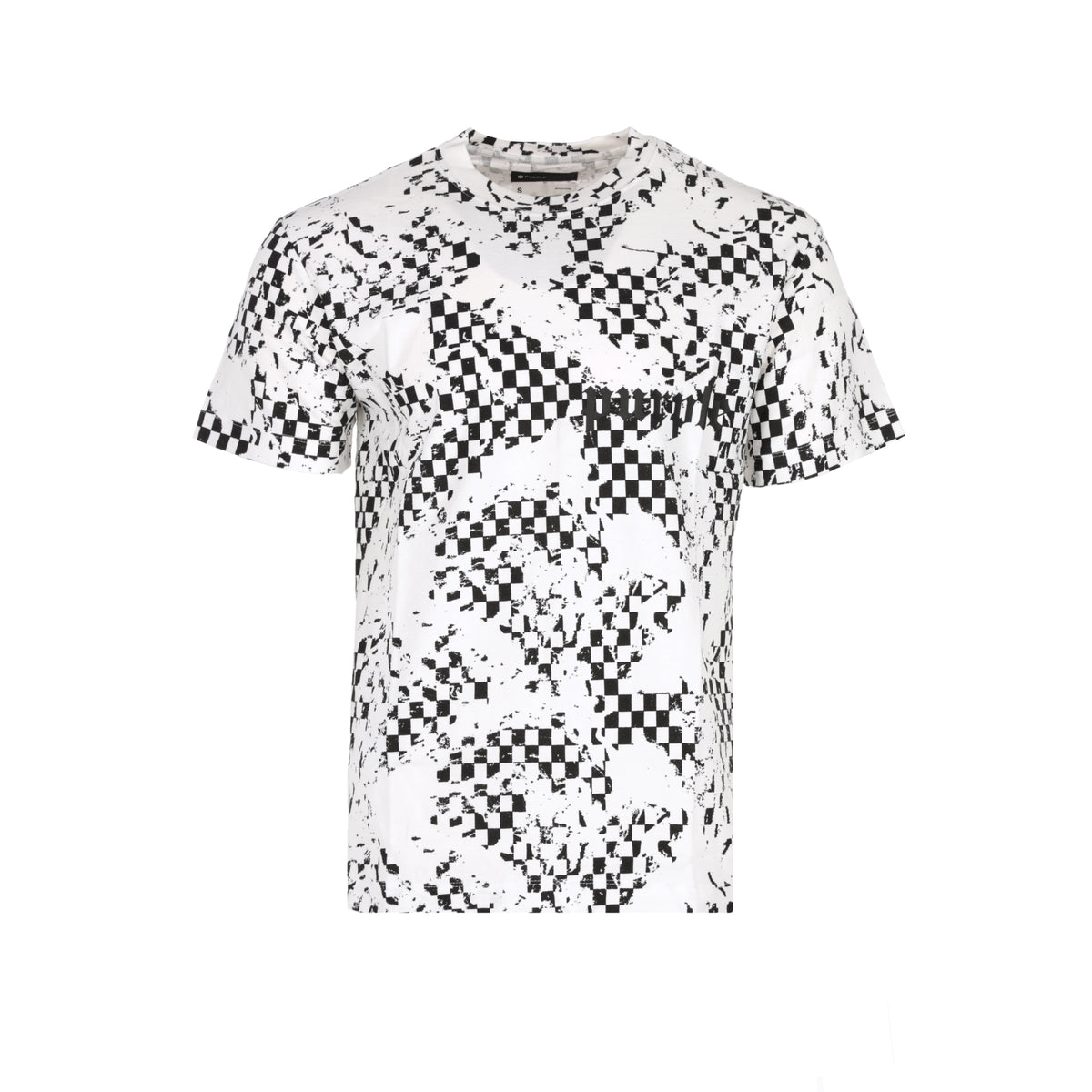 Purple Brand Textured Jersey Distressed Checkered Men's TeePurple Brand Textured Jersey Distressed Checkered T-Shirt - SIZE