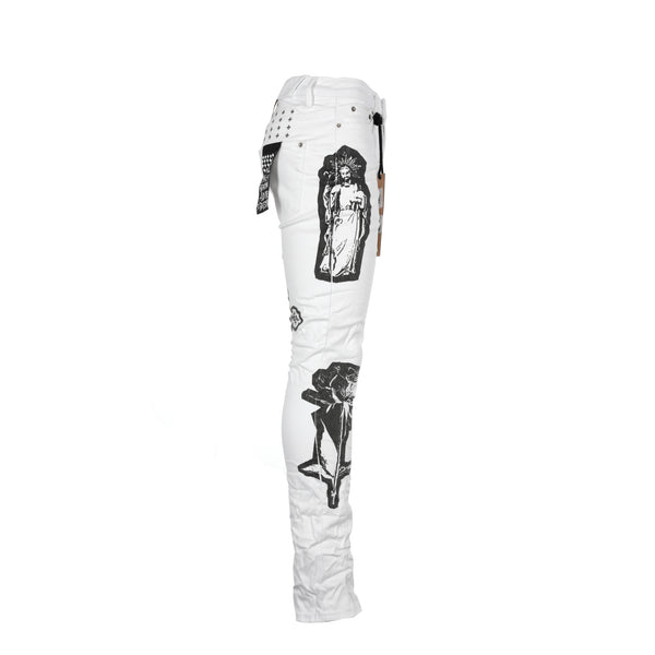 Ksubi Chitch Kut Out Ivory Men's White Jeans