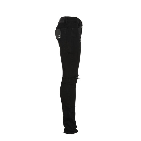 RtA Clayton Black Destroyed Men's Skinny Jeans
