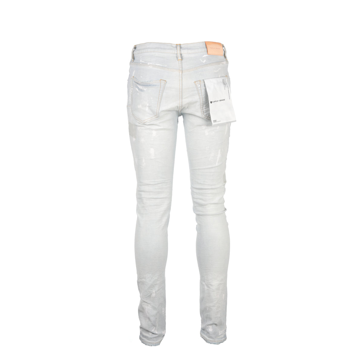 Purple Brand P001 Cream Sprayed Reflective Paint Men's Jeans