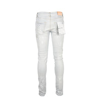 Purple Brand P001 Cream Sprayed Reflective Paint Men's Jeans