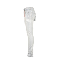 Purple Brand P001 Cream Sprayed Reflective Paint Men's Jeans