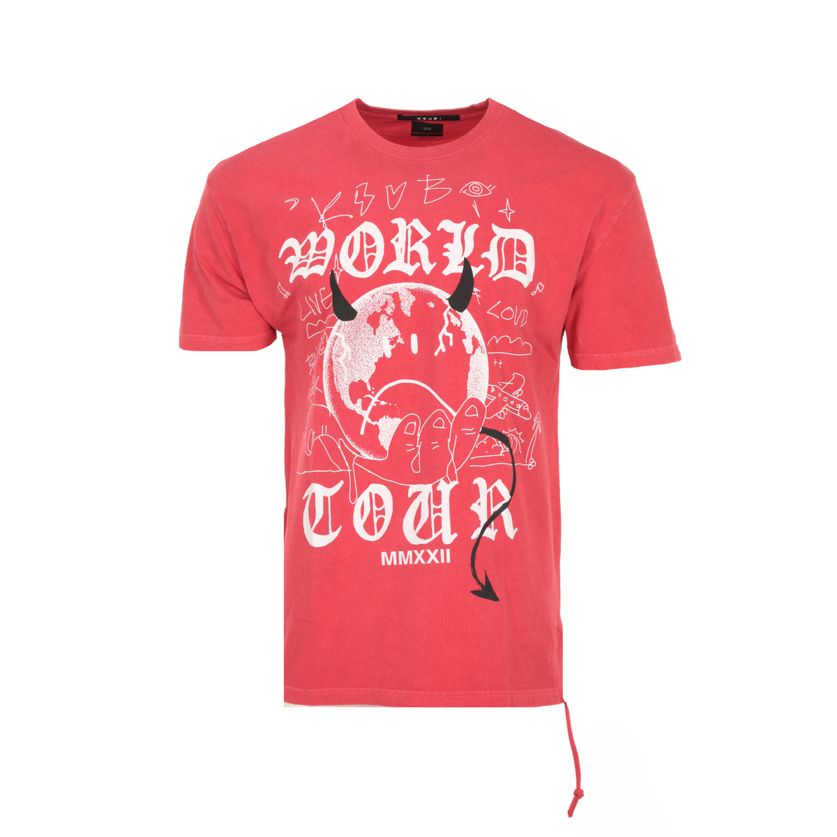 Ksubi Devil Biggie Men's Graphic SS T-Shirt Red