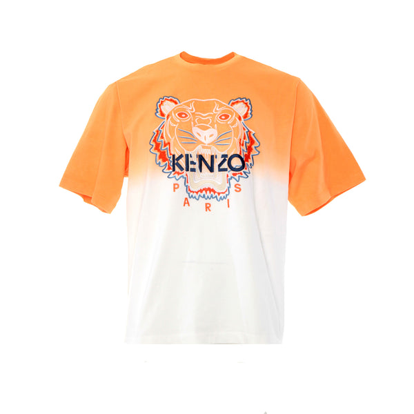 Kenzo Paris Dip Dye SS Tee Orange/White