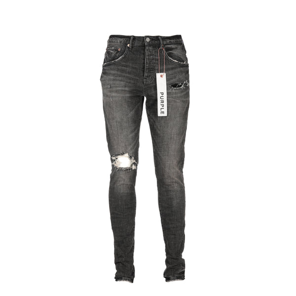 Purple Brand P002 Distressed Dirty Grey Blowout Men's Jean
