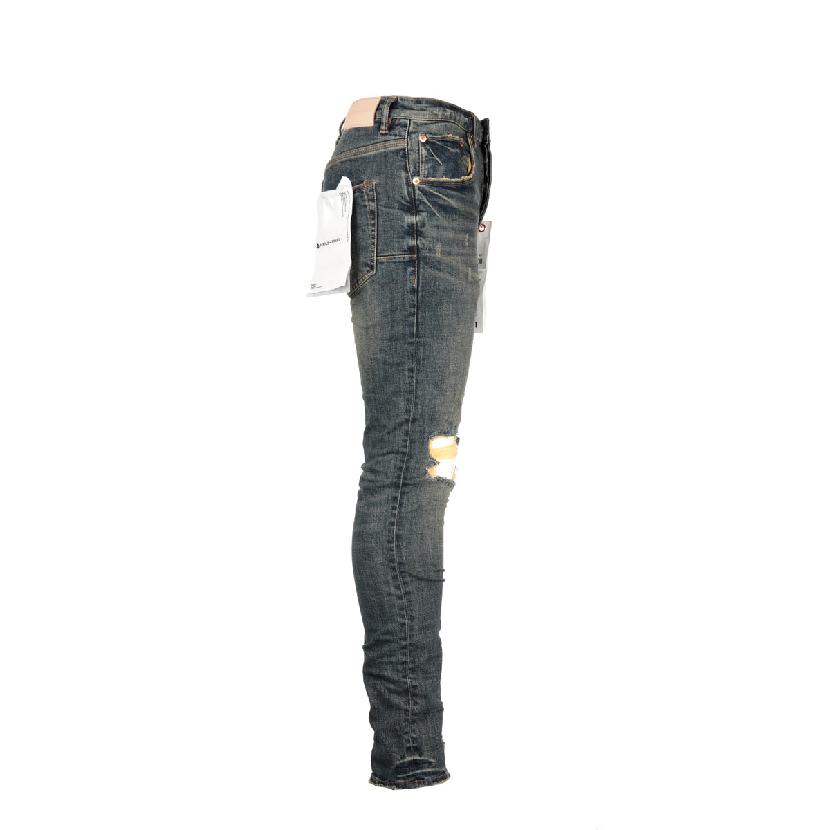 Purple Brand P002 Distress Dirty Indigo Blowout Men's Jeans