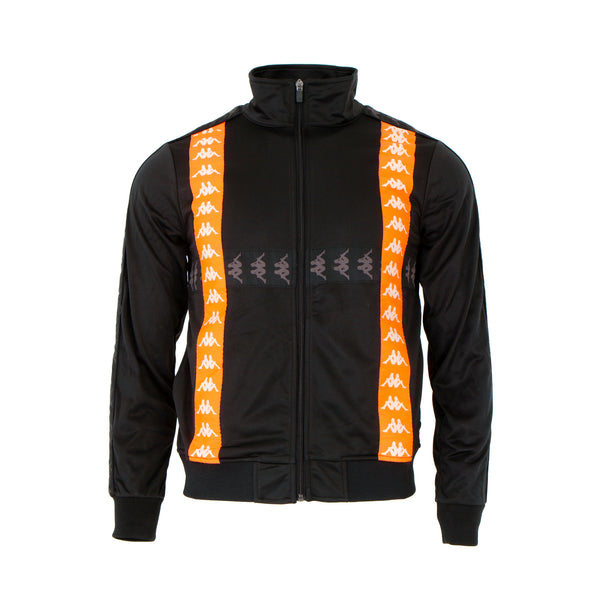 Kappa 222 Banda Calak Track Jacket Black/Neon Orange