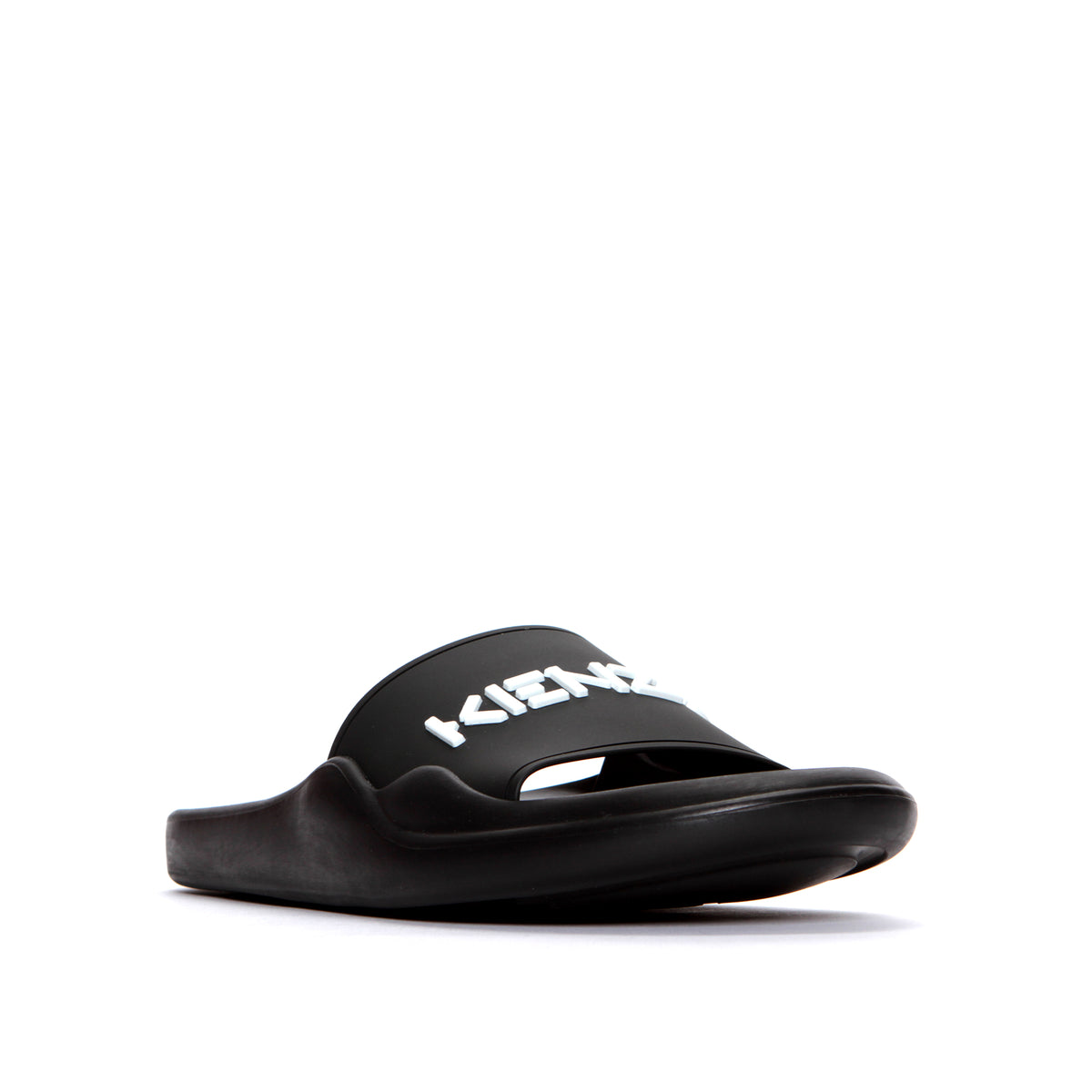 Kenzo Paris FW20 Pool Mules Kenzo Logo Men's Slides Black