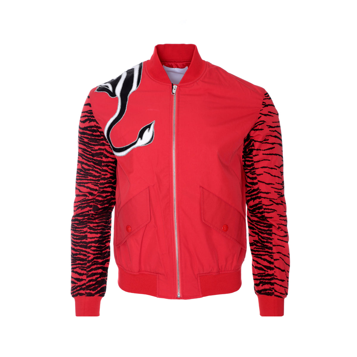 Kenzo Paris SS21 Embroidered Men's Bomber Jacket Red