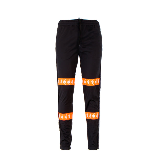 Kappa 222 Banda Canger Men's Track Pants Black/Neon Orange