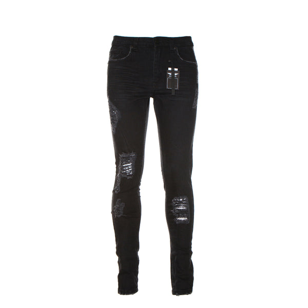 Black Denim Abyss Men's Skinny Jeans