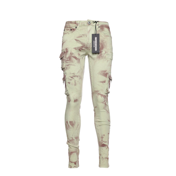 SERENDE 21 Conjunction Men's Skinny Cargo Jean