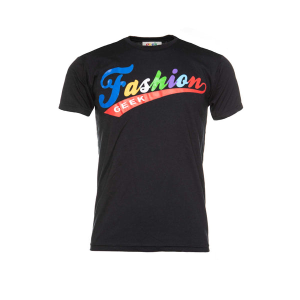 Fashion Geek Script Tee Black