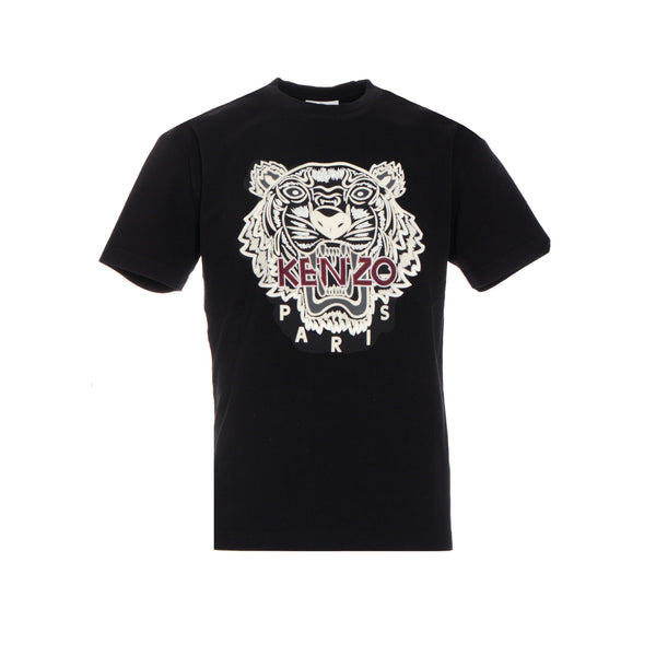 Kenzo Paris FW20 Varsity Tiger Men's SS T-Shirt Black