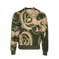 Kenzo Paris SS21 Seasonal Logo Print Classic Sweater Olive