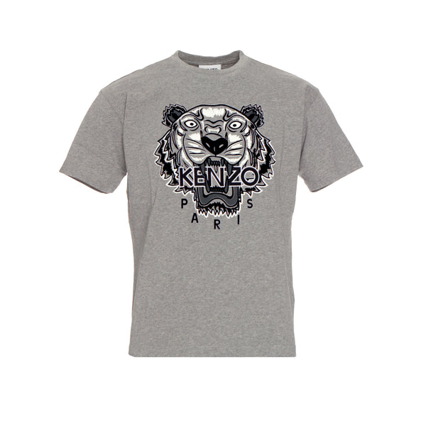 Kenzo Paris FW20 Varsity Tiger Men's SS T-Shirt Grey