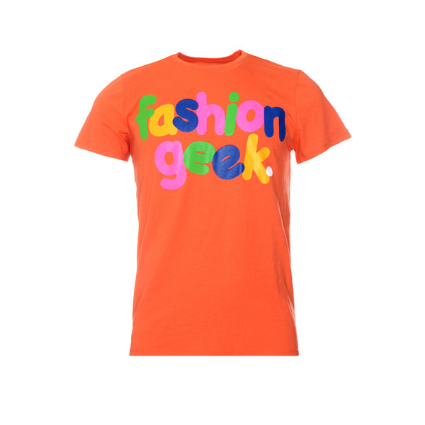 Fashion Geek Bubble Logo Tee Orange