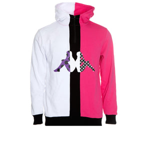 Kappa Men'sAuthentic Boisalf Hoodie Pink and white.
