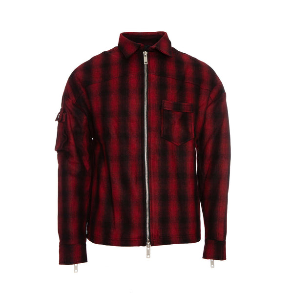 Kollar Mens Zip Flannel Red
