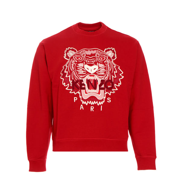 Kenzo Paris FW20 Classic Tiger Crewneck Men's Pullover Sweater  Red