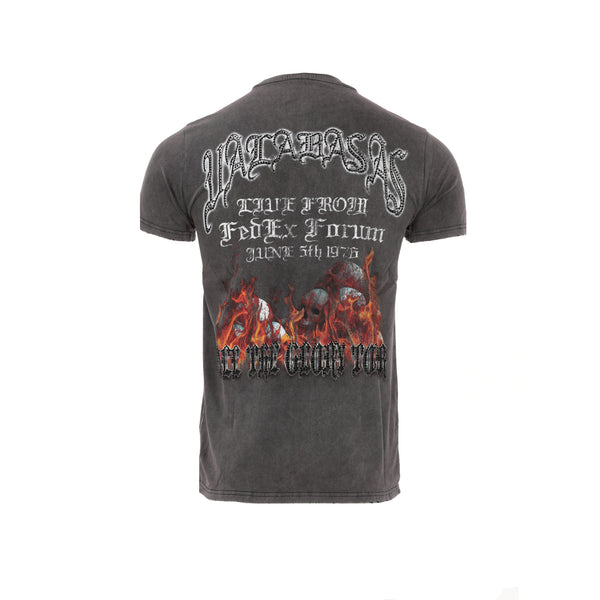 Valabasas "All Glory Tour" Blue Grey Vintage Wash Men's Graphic SS Tee - SIZE Boutique