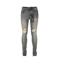 Purple Denim P001 Distressed Dirty Grey Blowout Men's Designer Jeans