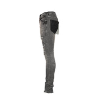 Purple Brand P001 Grey Four Pocket Destroy Men's Jeans.