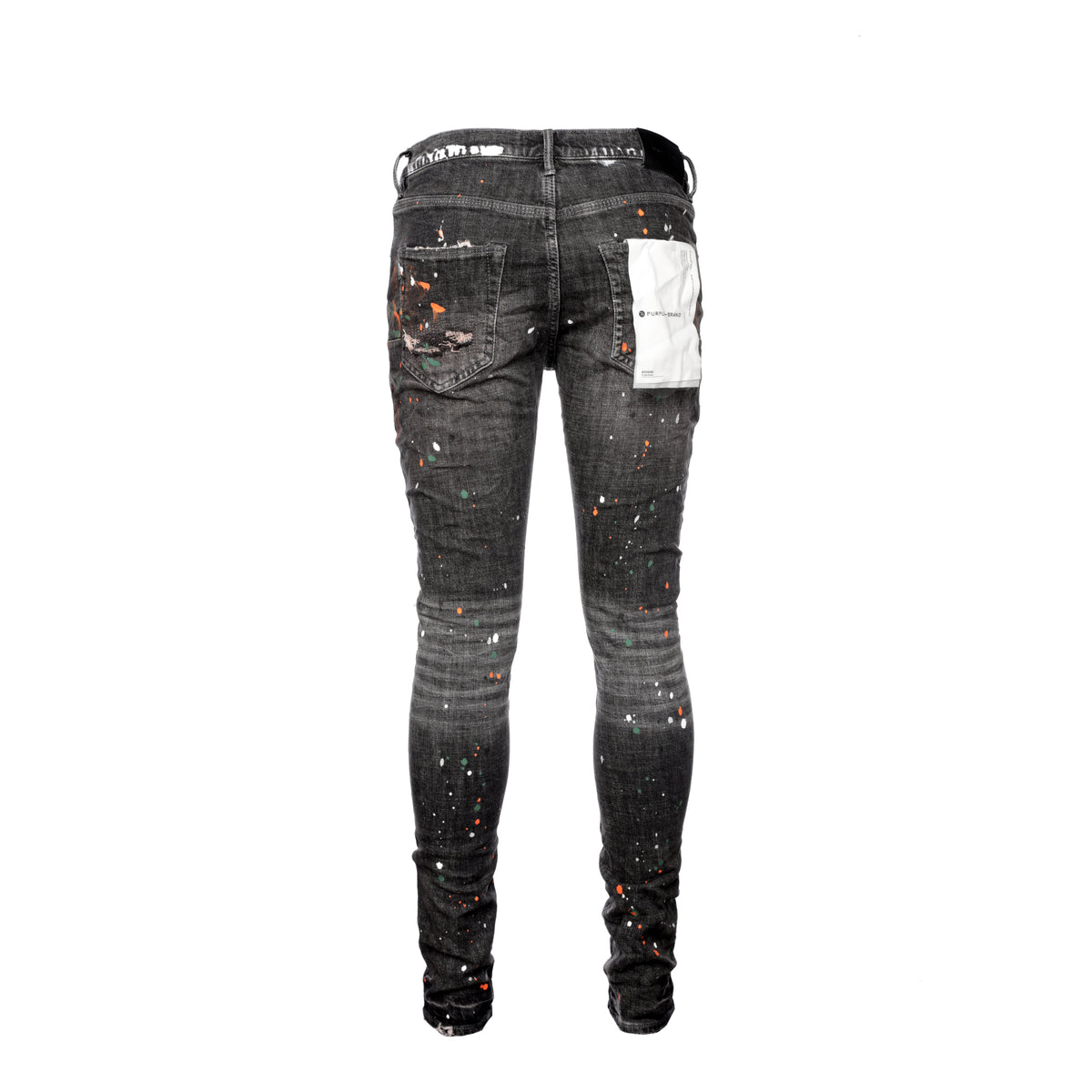 Purple Brand Grey Paint Distress Men's Designer Jeans