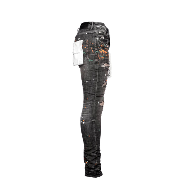 Purple Brand Grey Paint Distress Men's Designer Jeans
