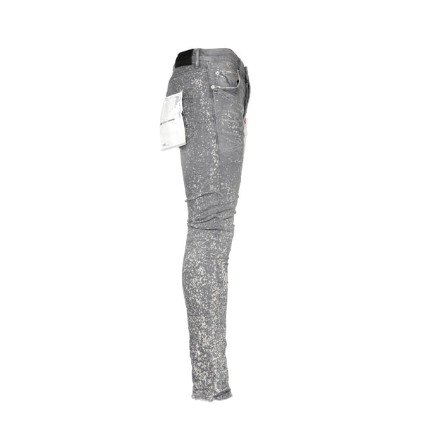 Purple Brand Worn Grey Speckled Bleach Men's Skinny Jeans