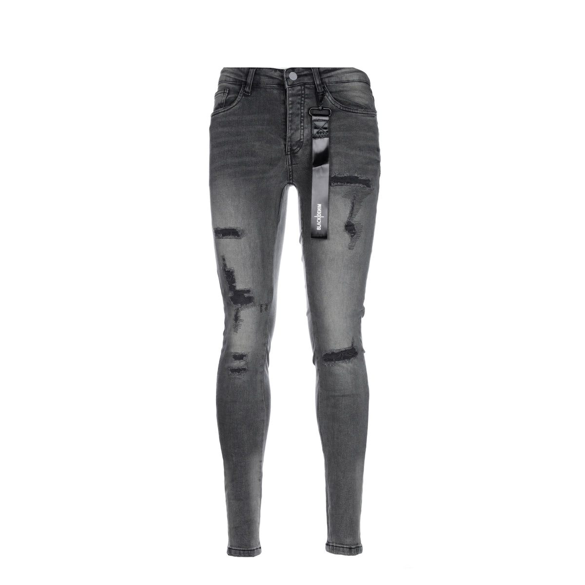 Black Denim Storm Fly Men's Black Skinny Jeans