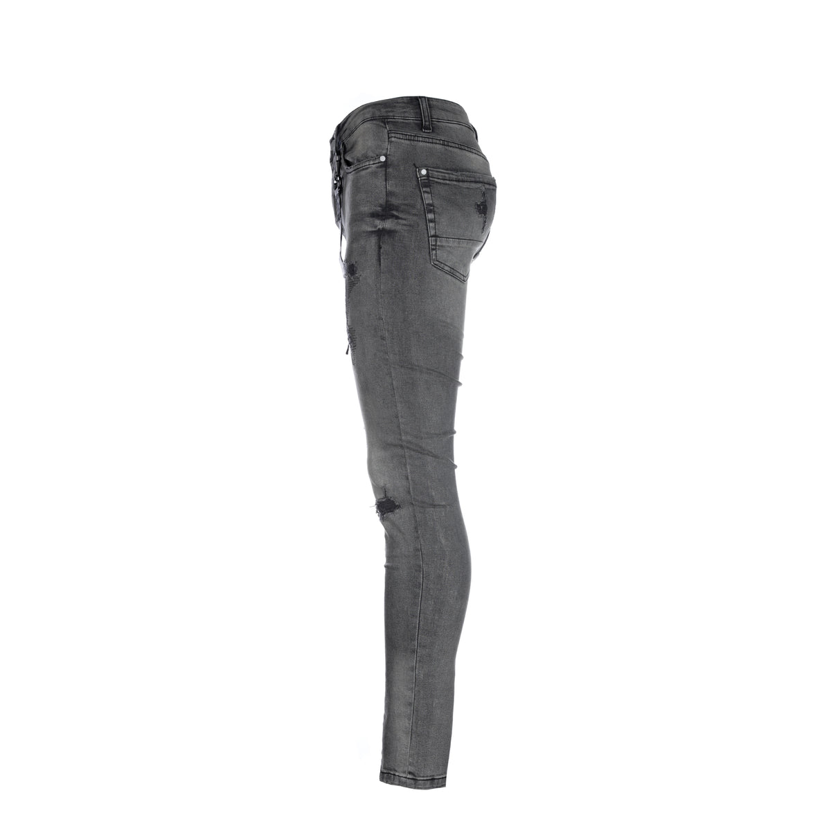 Black Denim Storm Fly Men's Black Skinny Jeans