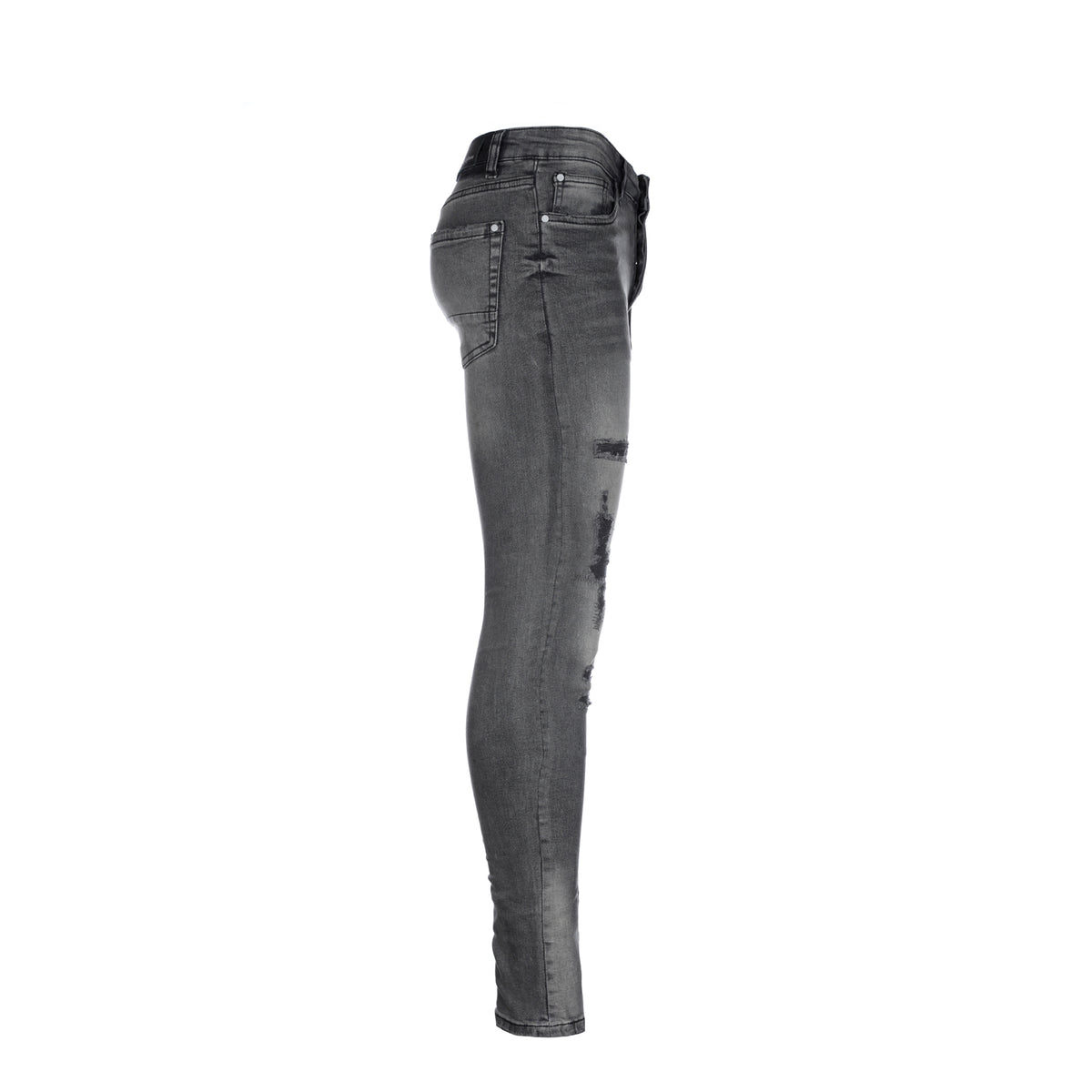 Black Denim Storm Fly Men's Black Skinny Jeans