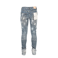 Purple Brand P001 Super Heavy Waxed Indigo Jacquard Monogram Men's Jean.