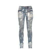 Purple Brand P001 Super Heavy Waxed Indigo Jacquard Monogram Men's Jean.