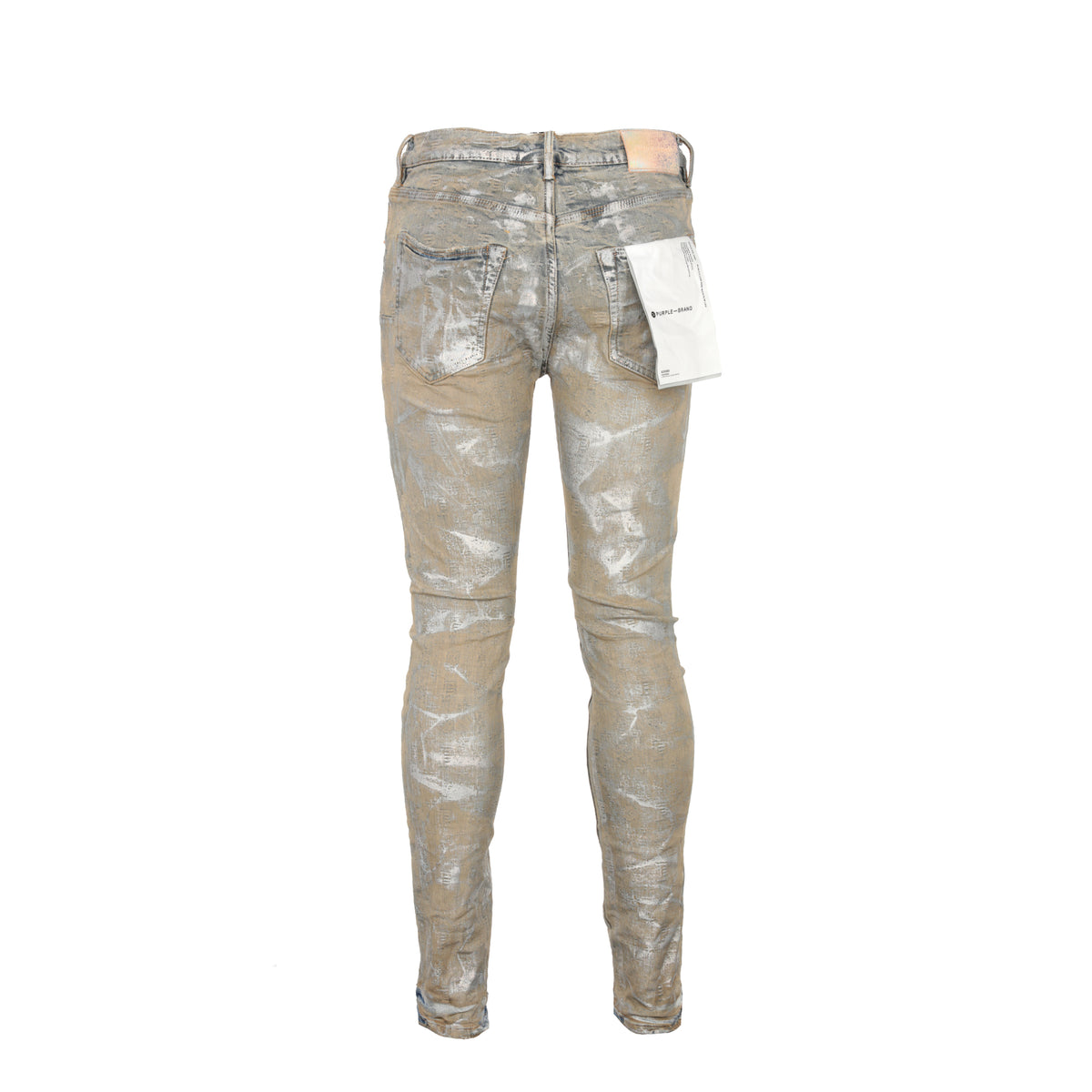 P001 Purple Brand Holographic Earth Jacquard Monogram Men's Designer Jeans
