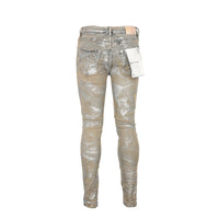 P001 Purple Brand Holographic Earth Jacquard Monogram Men's Designer Jeans
