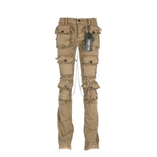 Valabases Hybrid Stacked Men's Jean Brown