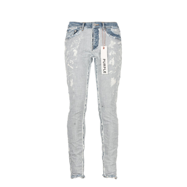 P001 Purple Brand Inside Out Light Indigo Fray Men's Jean