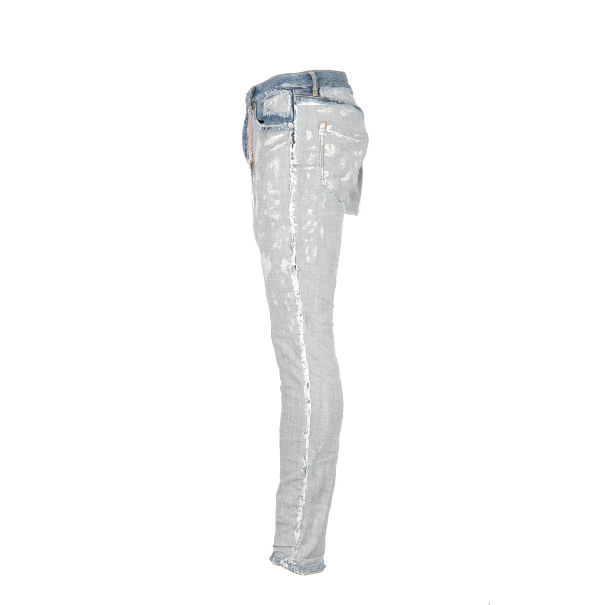 P001 Purple Brand Inside Out Light Indigo Fray Men's Jean