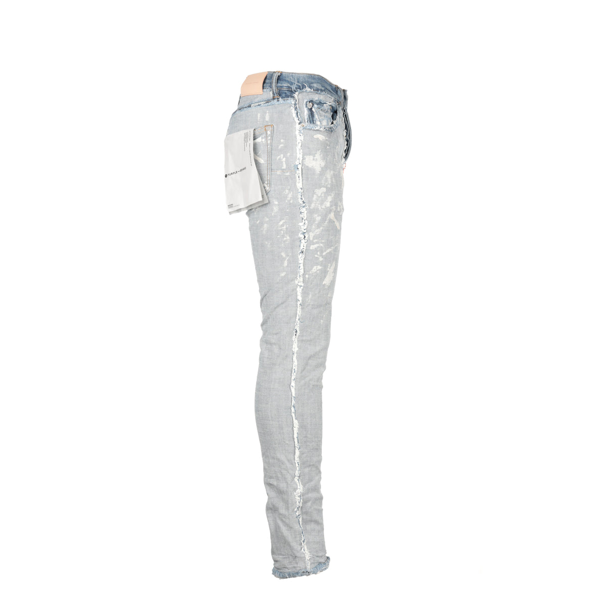 P001 Purple Brand Inside Out Light Indigo Fray Men's Jean
